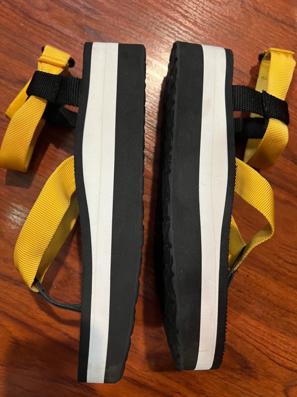 Teva Black Sandals with Yellow Straps - Picture 5 of 11